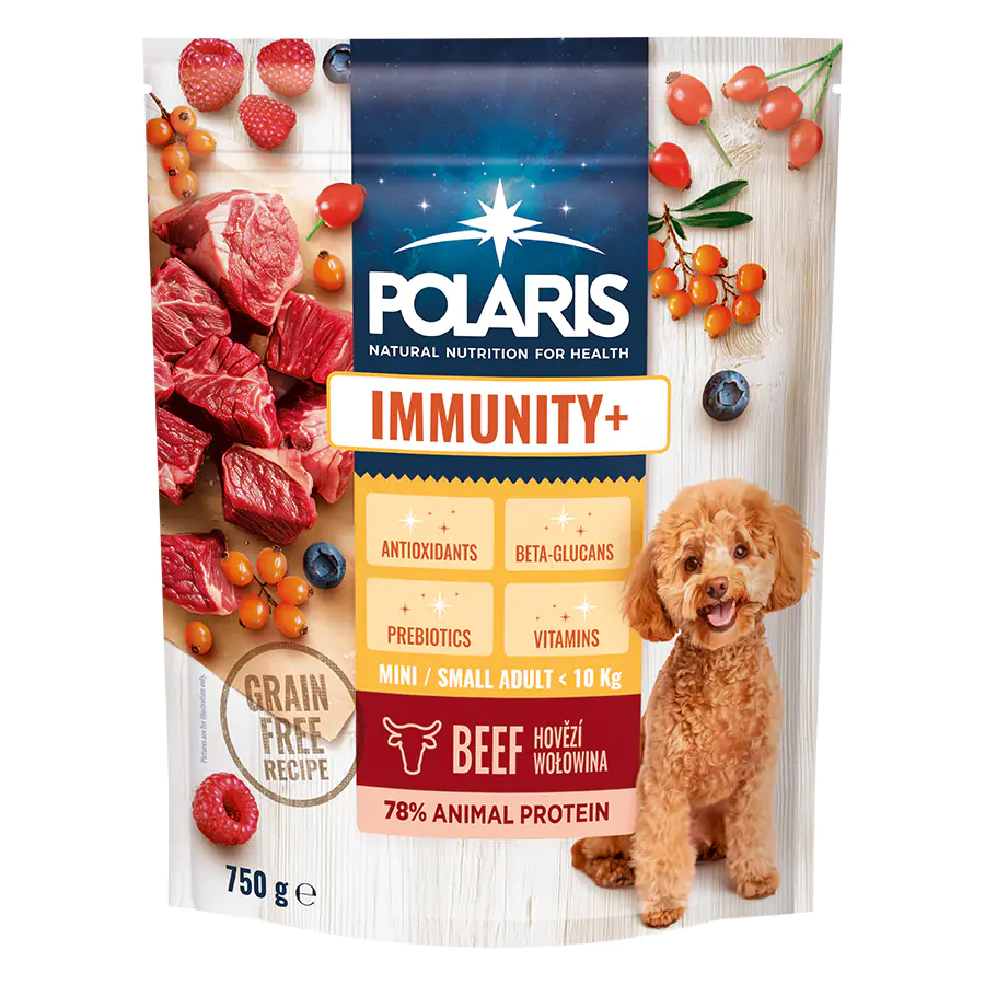 Polaris Immunity+ Hovězí – granule pro malá plemena 750 g
