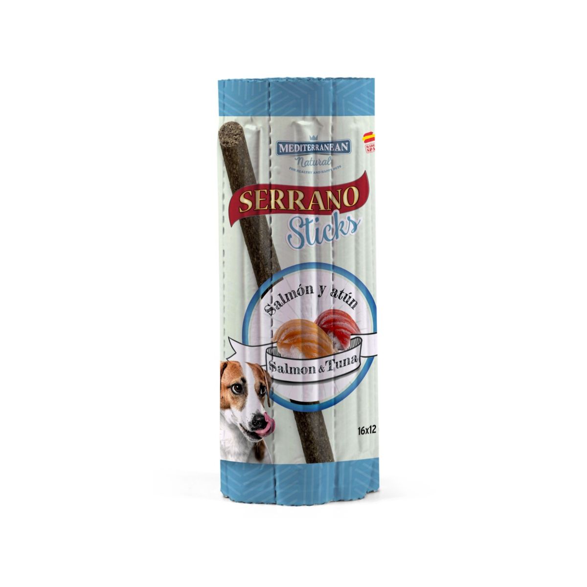 Pamlsek pro psy - Serrano Sticks - losos a tuňák tyčinky 16 ks